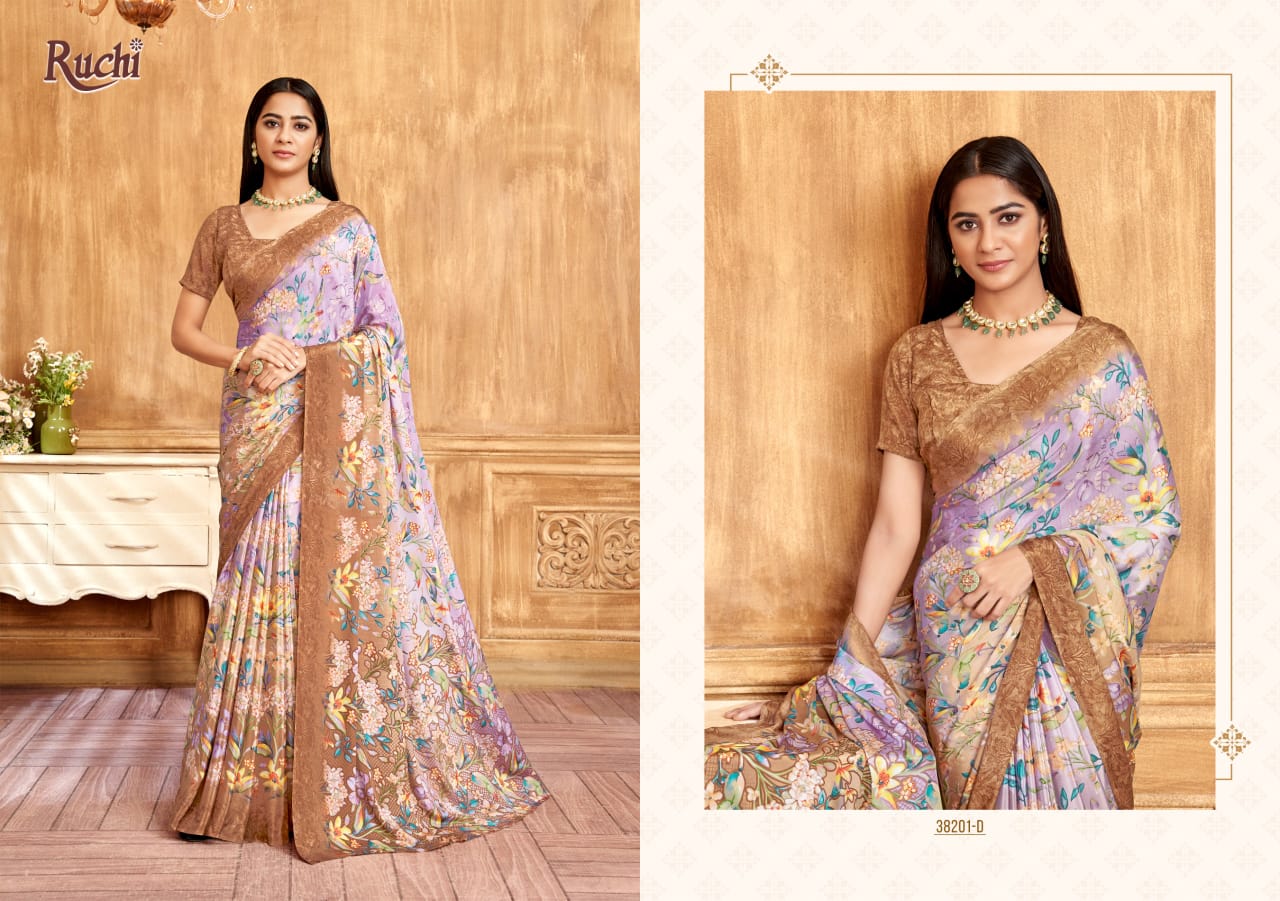 Vivanta Silk 39 By Ruchi Silk Crepe Printed Wholesale Sarees In India
